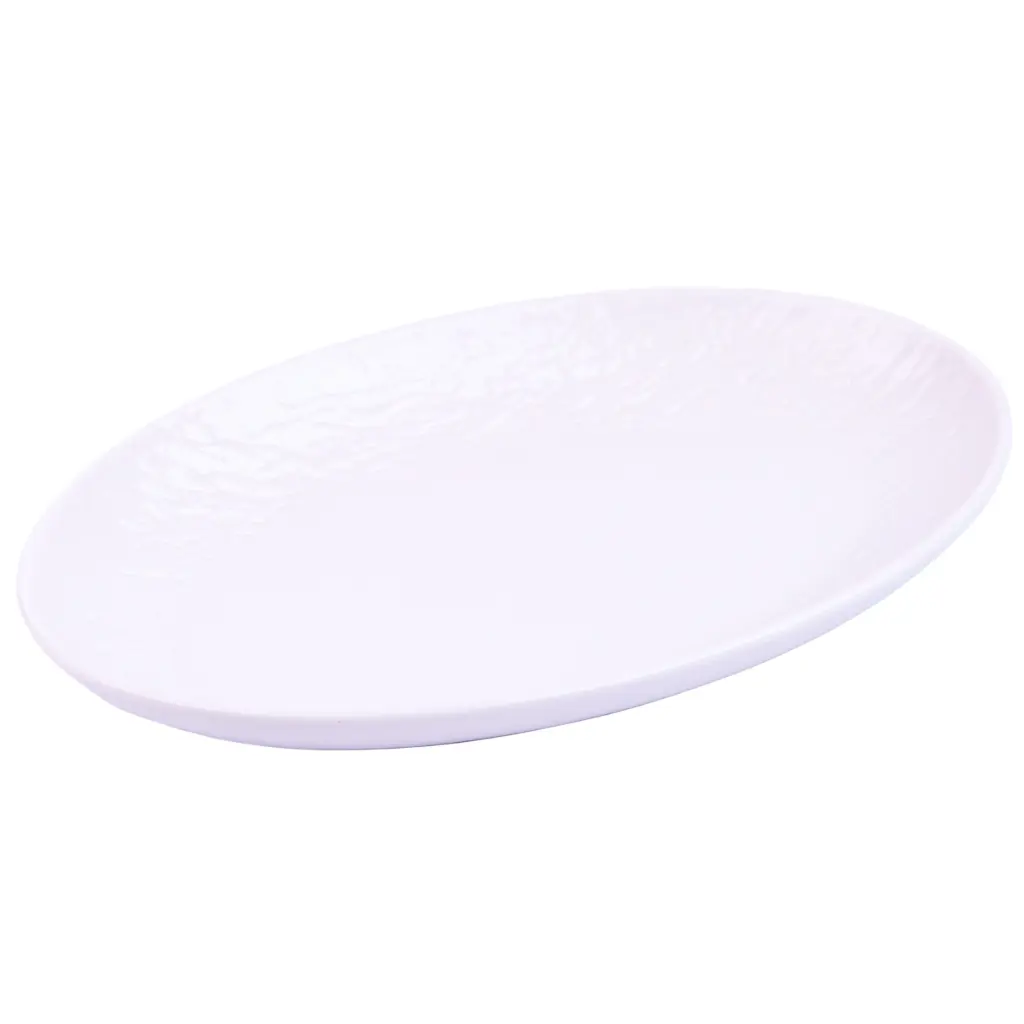Oval Plate 10" (White Stone)