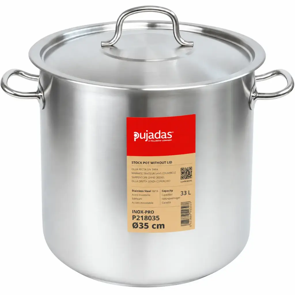 Pujadas Stainless Steel Stock Pot 35 cm