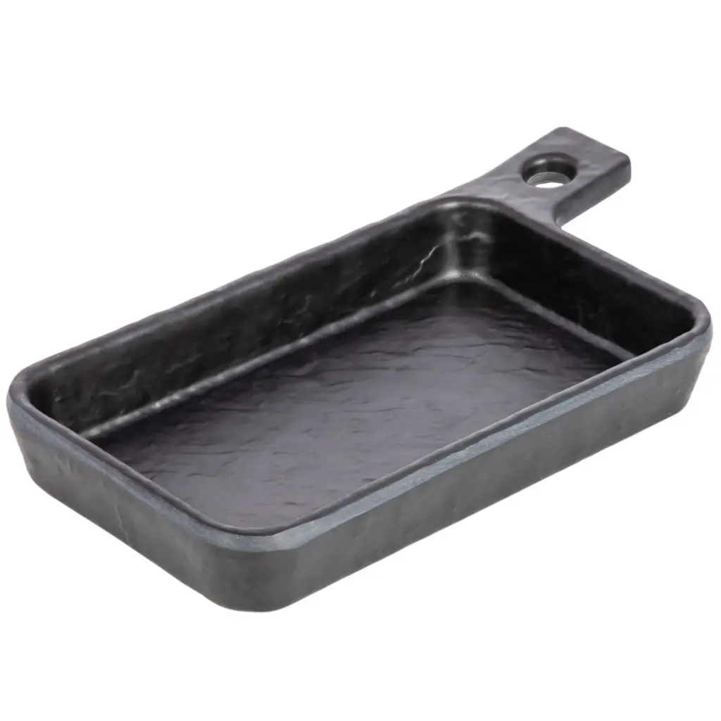 จานกระทะสี่เหลี่ยมดำ 23.5x11.5 ซม. Zen Series