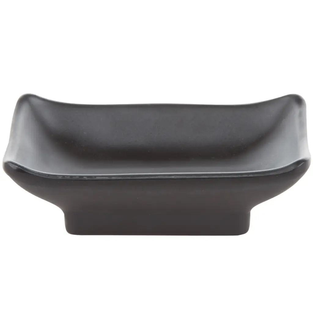 Melamine Rectangular Sauce Dish 4" (Zen Series, Black)