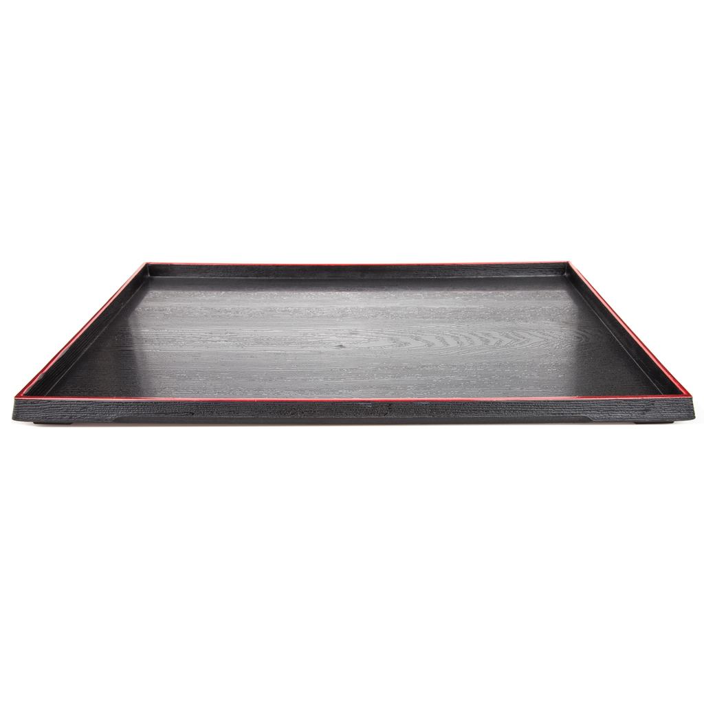 Red Rimmed Tray 45x31.5 cm (Black)