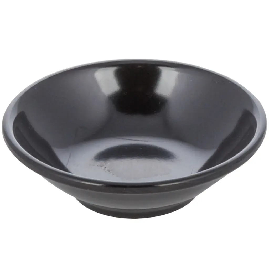 丸醤油皿 黒色 2.5"
