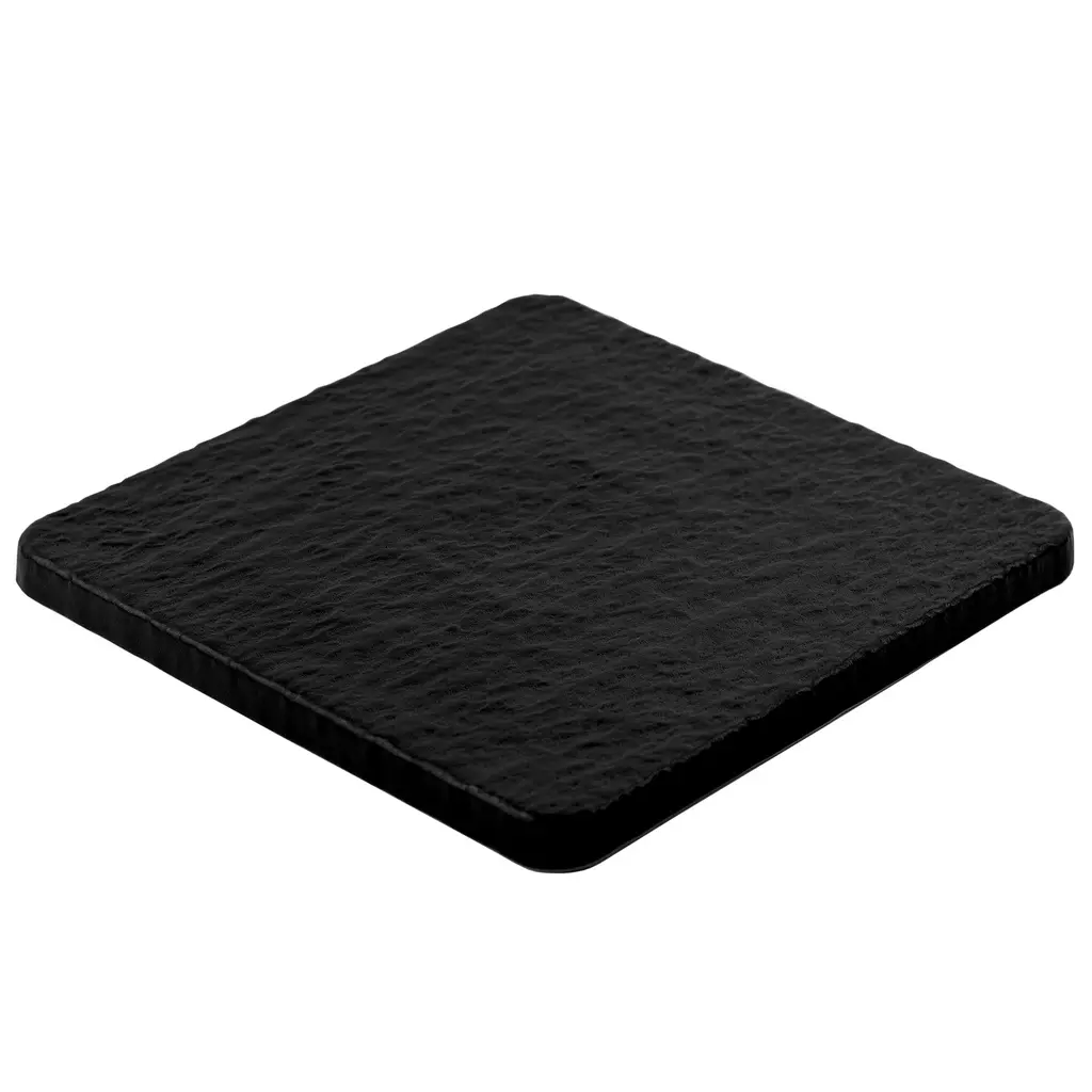 平角皿 10" (黒石)