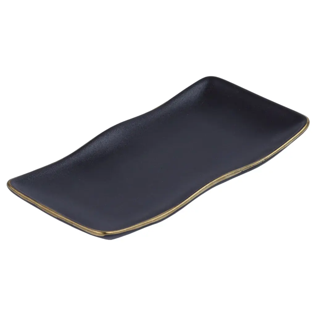 Sushi Plate 7" (Gold Rim)