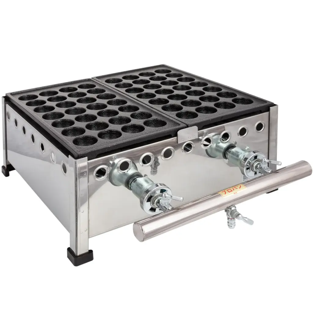 Cast Iron Takoyaki Stove 38 mm (28 Holes x 2 Plates)