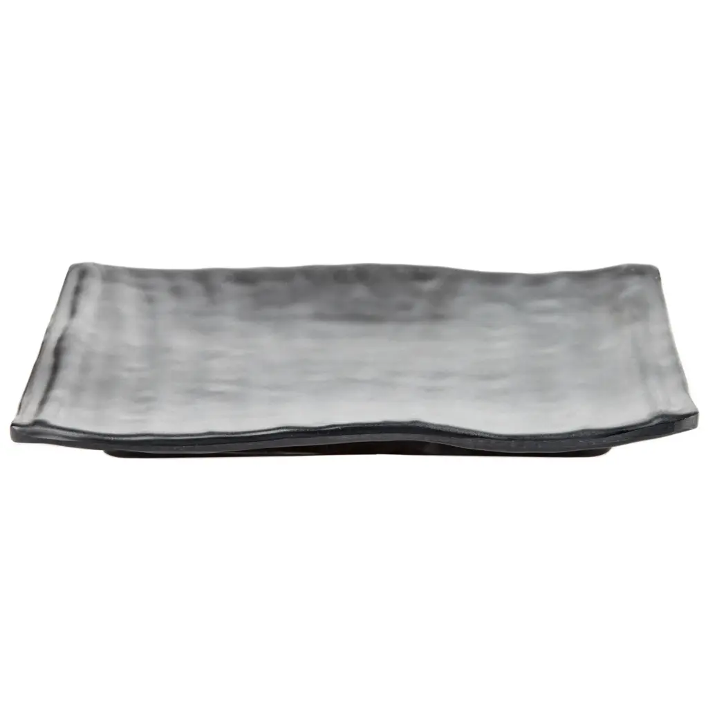 Melamine Yakimono Rectangle Plate 9.5" (Zen Series, Black)