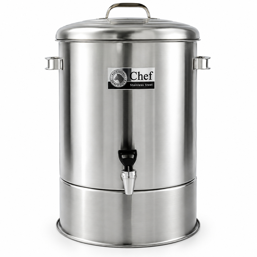 คูลเลอร์น้ำสเตนเลสตราหัวม้าลาย Chef 36 ซม. 36 ลิตร