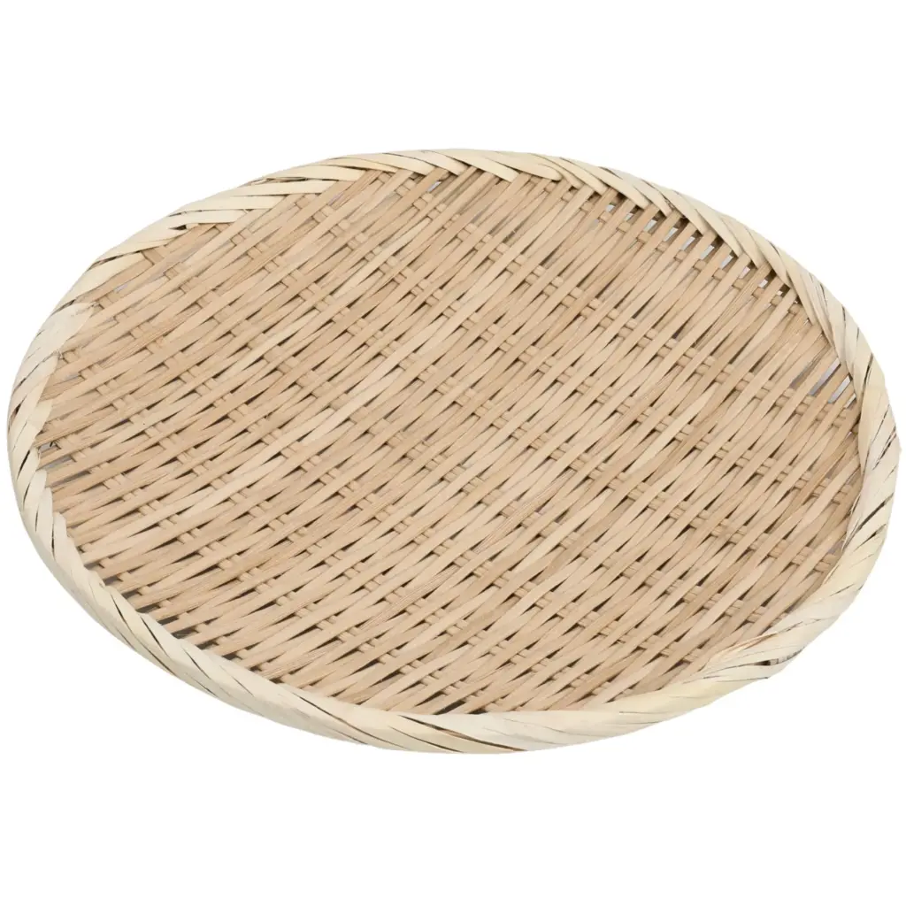 Round Japanese Bamboo Basket Tray 30 cm (Zaru)