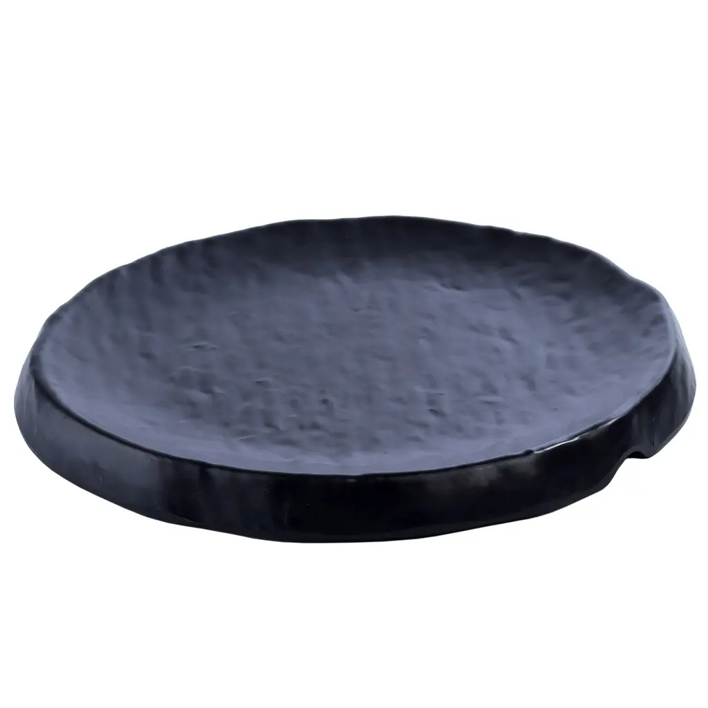 Melamine Thick Round Plate 10" (Zen Series, Black)