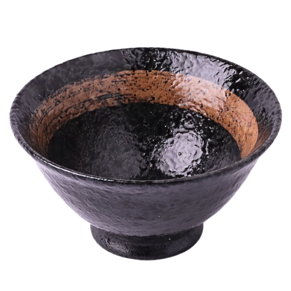 飯碗 4.75" (黒丸)