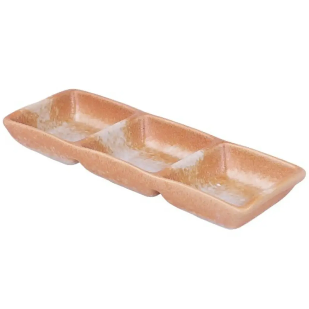 3-Compartment Sauce Dish (Tensho)