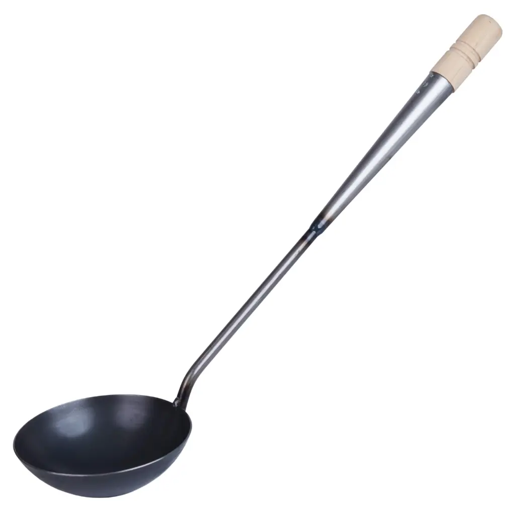 Iron Round Ladle with Wooden Handle 4.5"