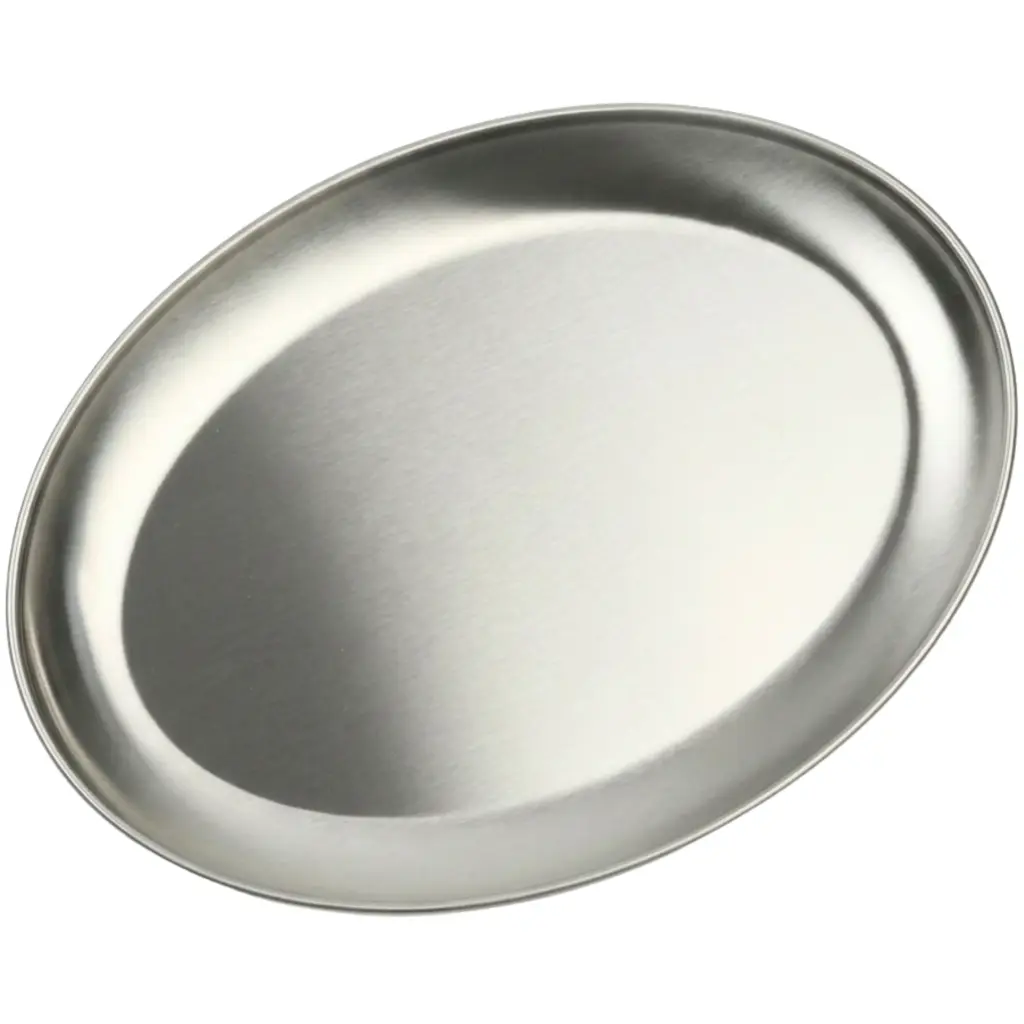 Oval Stainless Steel Plate 12" (18-8)