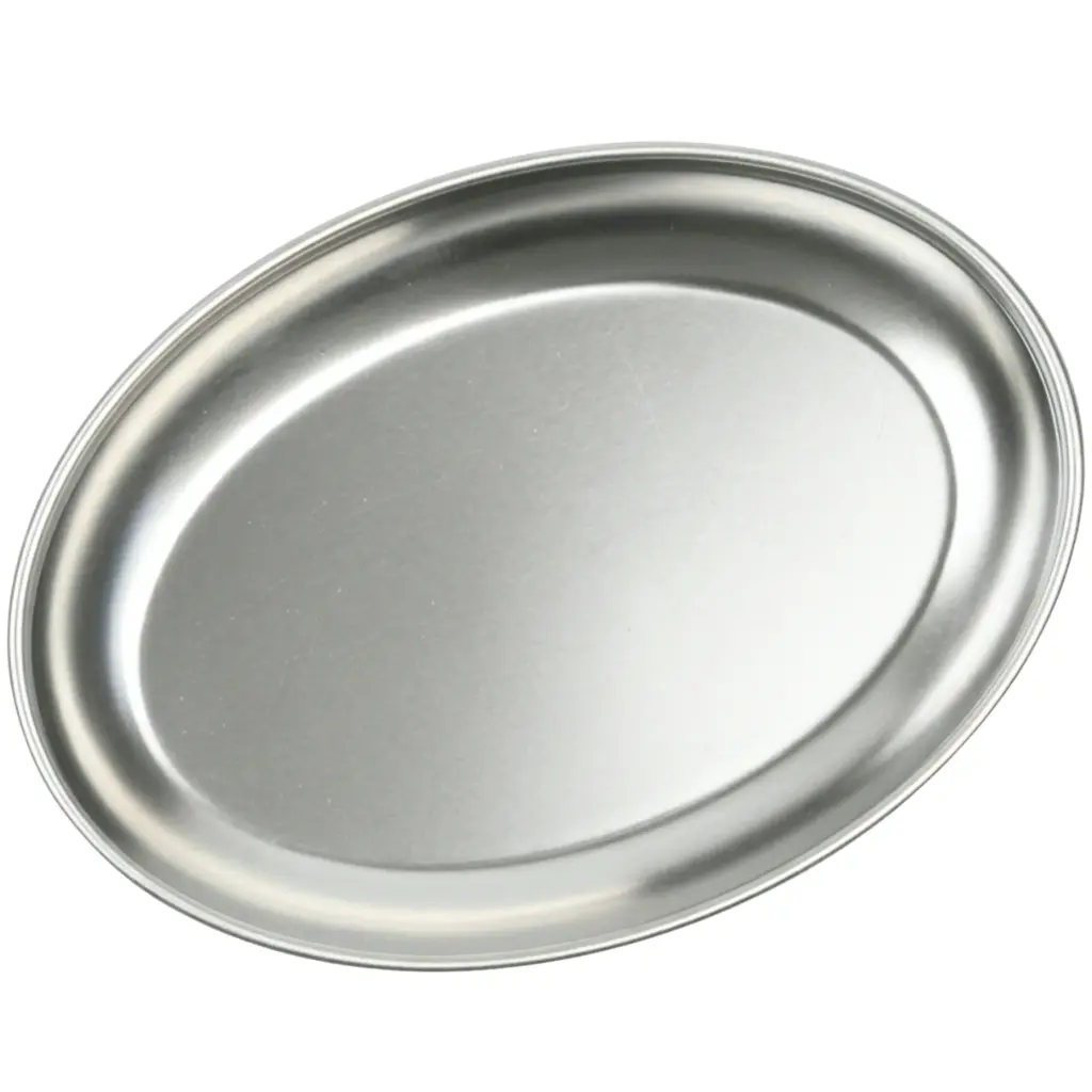 Oval Stainless Steel Plate 7" (18-8)