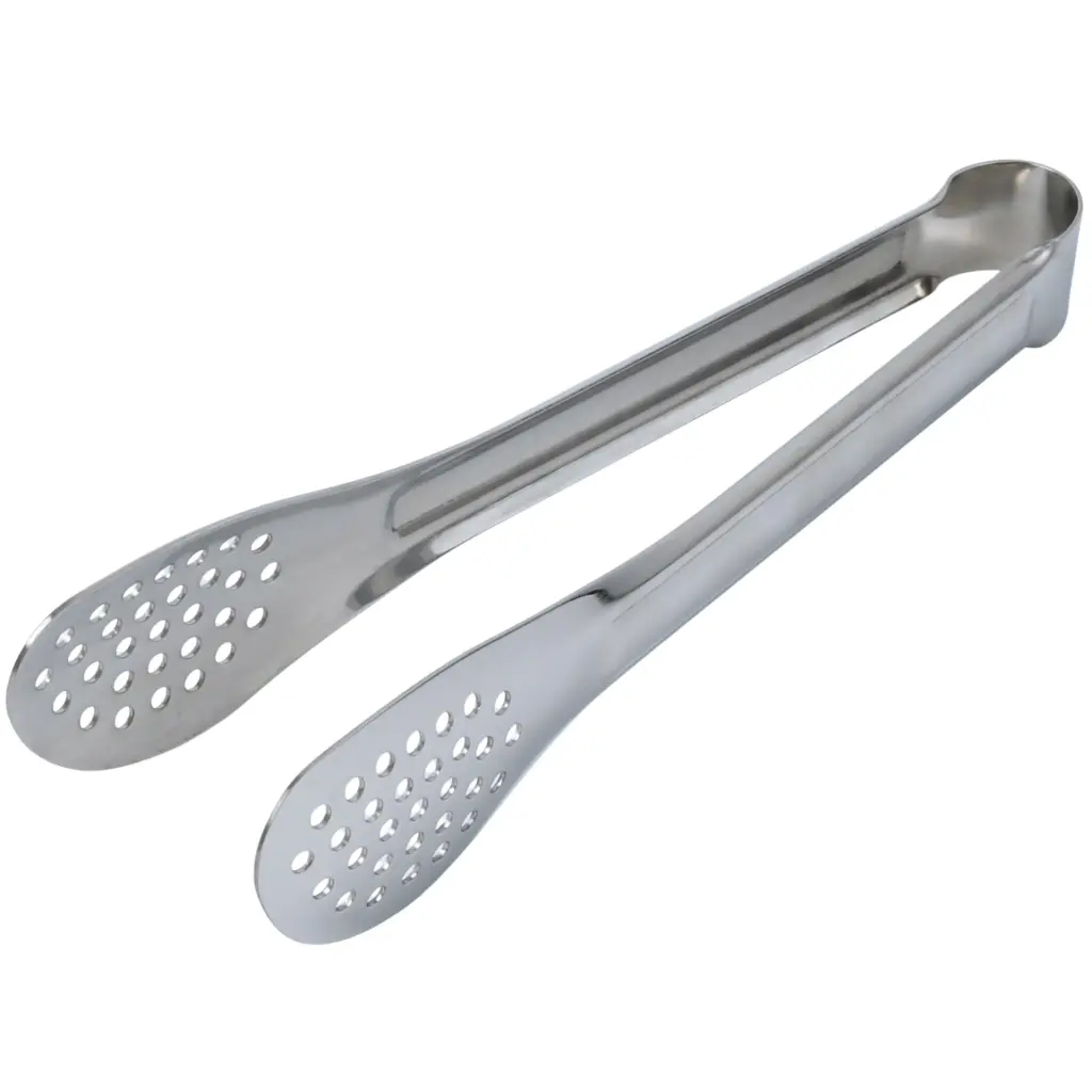 Stainless Steel Perforated Tongs 9" (18-8)
