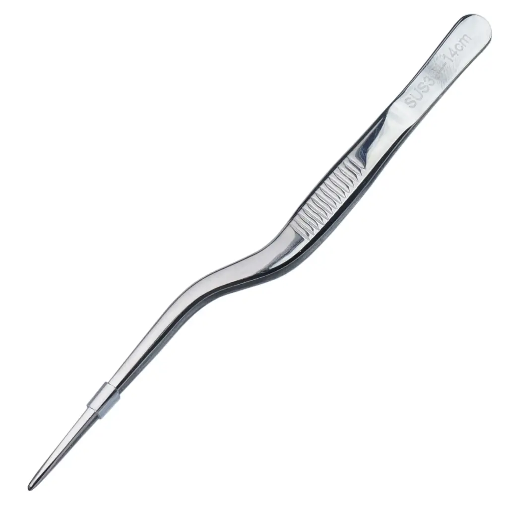 Pistol-Shaped Plating Tweezers 14 cm (18-8)