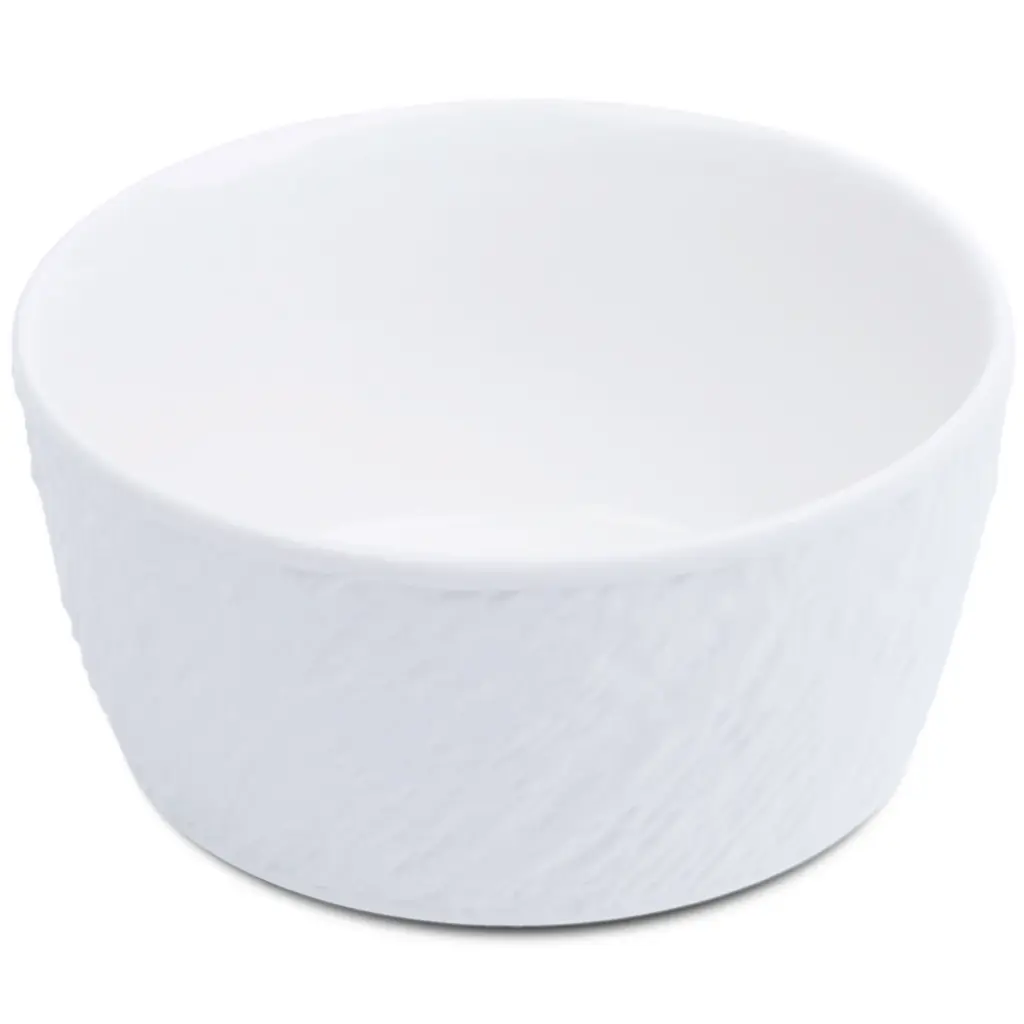 Straight-Rim Plate 4.5" (Stone Pattern, White)