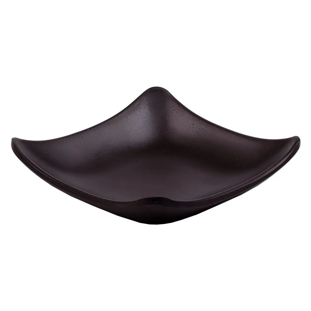 Melamine Square Plate with Rounded Corners 4" (Brown Series)