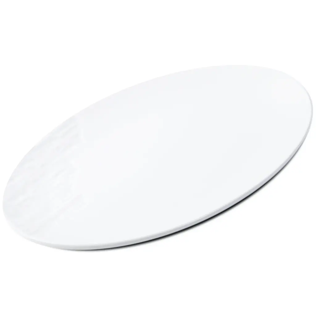 磁器 楕円皿 12.5" (かすれモルタル調)