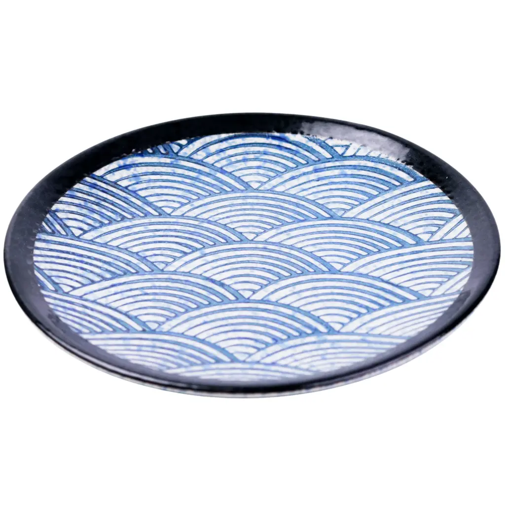 Round Side Plate 6" (Blue Wave)