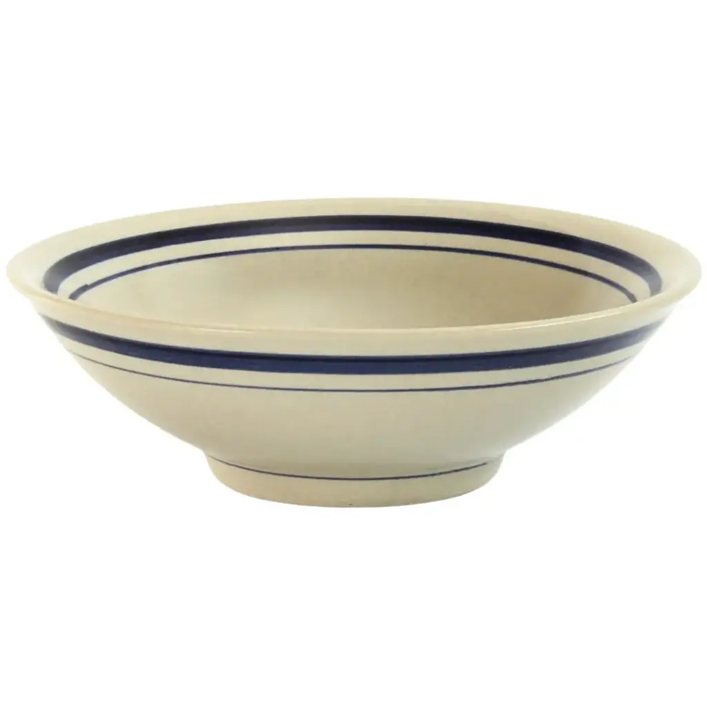 端反鉢 5.5" (青線縁, 卵色)