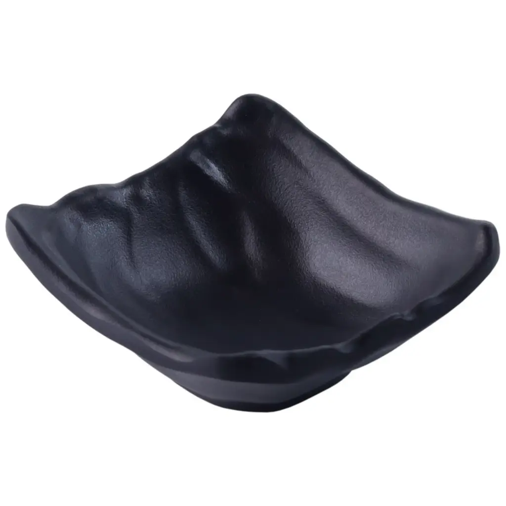 メラミン角前菜鉢 3.5" (ZEN SERIES, 黒)
