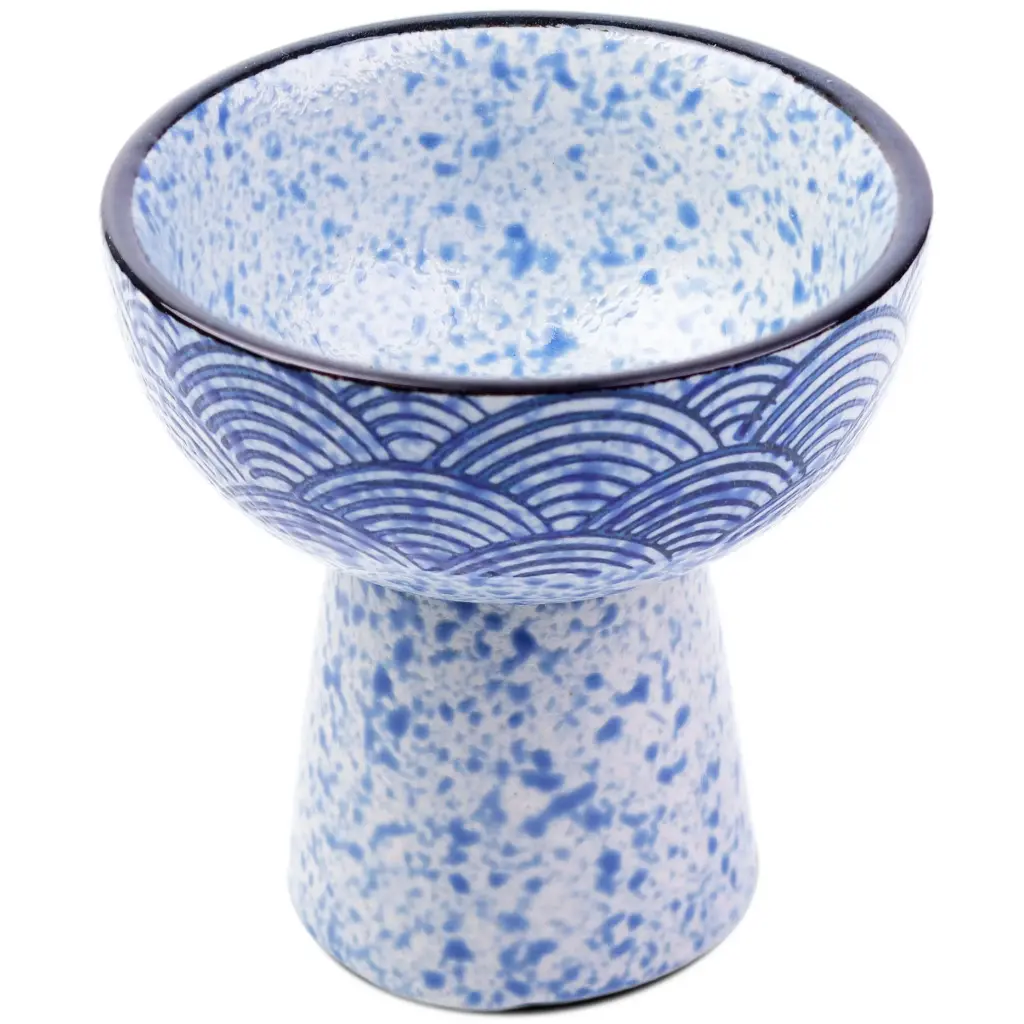 Footed Dish 3.75" (Blue Wave)
