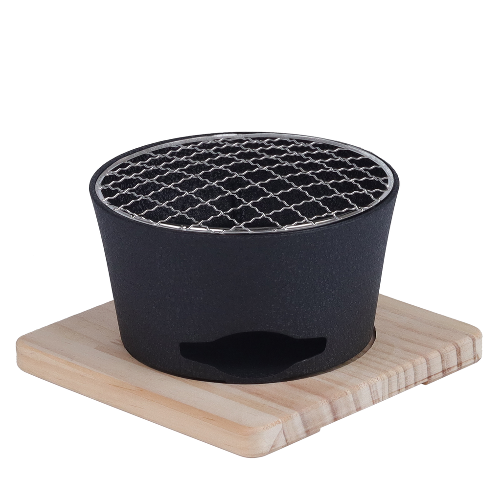 Mini Round Charcoal Grill 14 cm (Black)