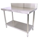 Stainless Work Tables with Backsplash