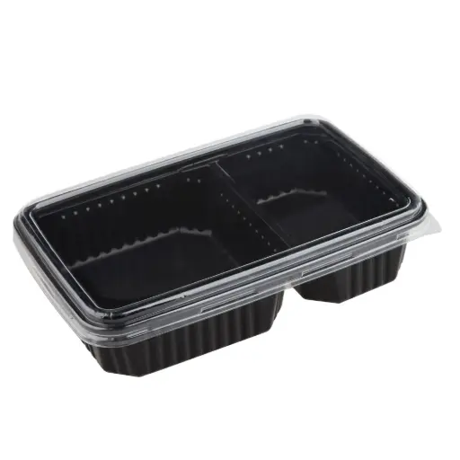 [DPP0098] 使い捨て 2割弁当セット PP+PET 125x180x40 mm (50 セット)