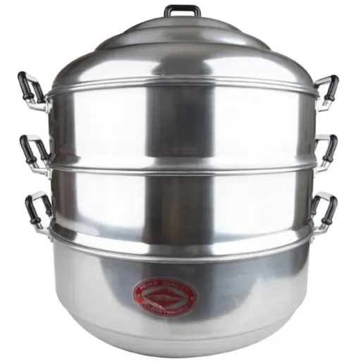 [KIT0224] アルミ3段蒸し器 32 cm