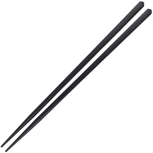 [KFS0040] 四角箸 25 cm (黒, 10膳)
