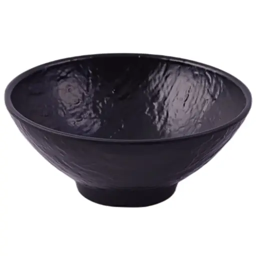 [MLM0207] Melamine Round Bowl 5" (Rock Pattern, Black)