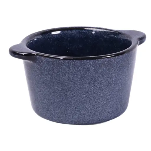 [CRM0852] Bowl with Double Ear Handles 4.5" (Deep Blue)