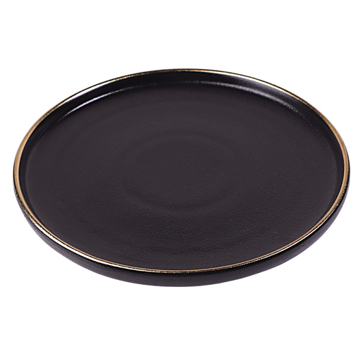 [CRM0667] Cafe Plate 8" (Gold Rim)