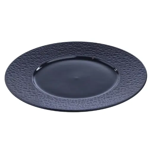 [CRM0940] Fine Dining Plate 11" (Black Meteorite)