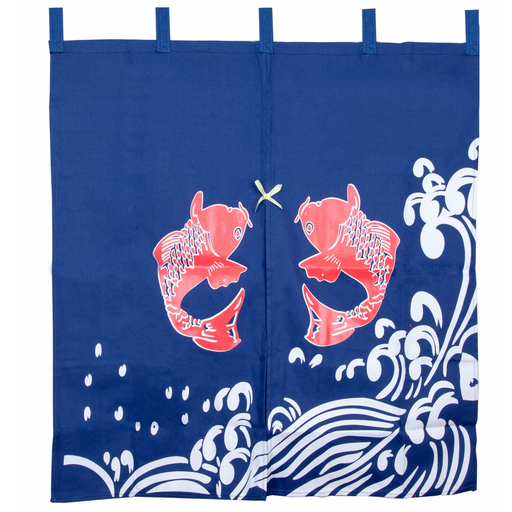 [RDC0048] 「二匹鯉」のれん 85x150 cm