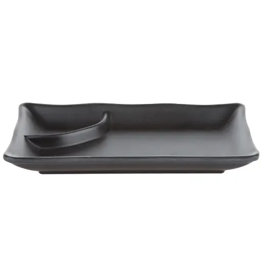 [MLM0088] จานเกี๊ยวซ่าดำ 7.5 นิ้ว Zen Series