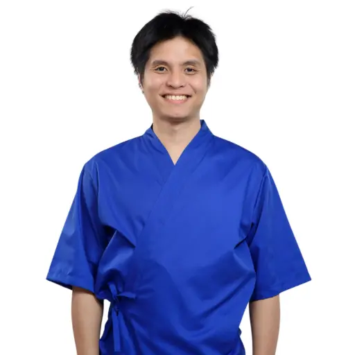 [CLH0046] Japanese Pro Chef Jacket L (Sky Blue)