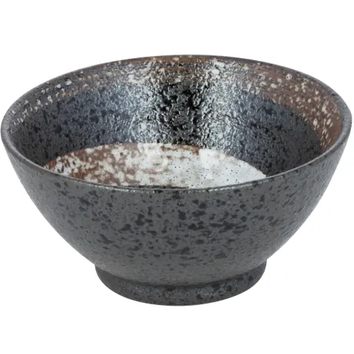 [CRM0548] 海鮮丼鉢 5.75" (黒丸)