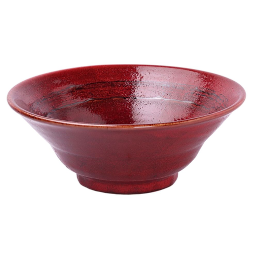 [CRM0712] Flared Ramen Bowl 9" (Black Rose)