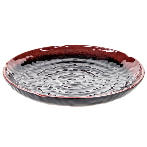 [MLM0030] Melamine Round Dish 8" (Black-Brown)