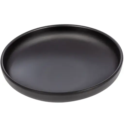 [MLM0166] メラミンざるそば皿 7.5" (ZEN SERIES, 黒)