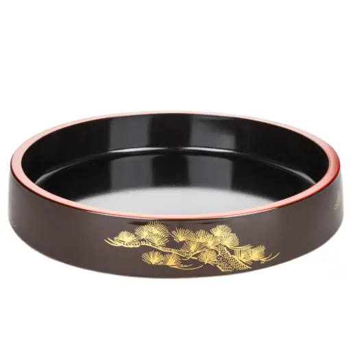 [BKL0003] 富士型桶 (溜パール松) 12"