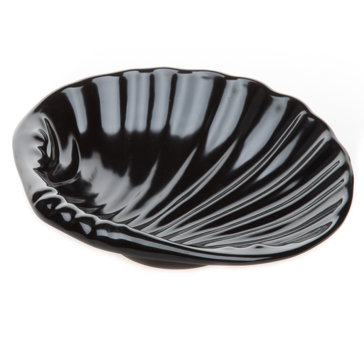 [MLM0027] Melamine Shell Shaped Plate 6" (Black)