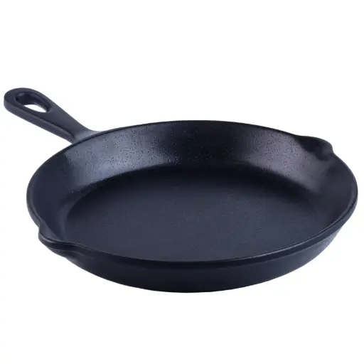 [MLM0140] Melamine Skillet Shaped Plate 9.5" (Zen Series, Black)