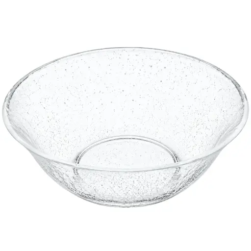 [GLS0124] ガラス鉢 25 cm (雪)