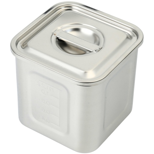 [KJP0918] Stainless Steel Square Sauce Pot with Scale 12 cm 1200 ml (18-8)