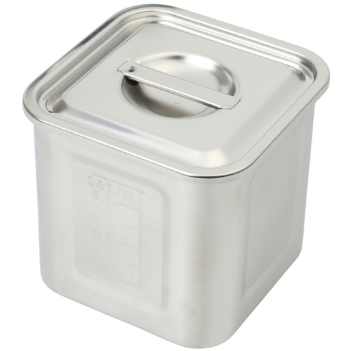 [KJP0436] Stainless Steel Square Sauce Pot with Scale 13.5 cm 2300 ml (18-8)