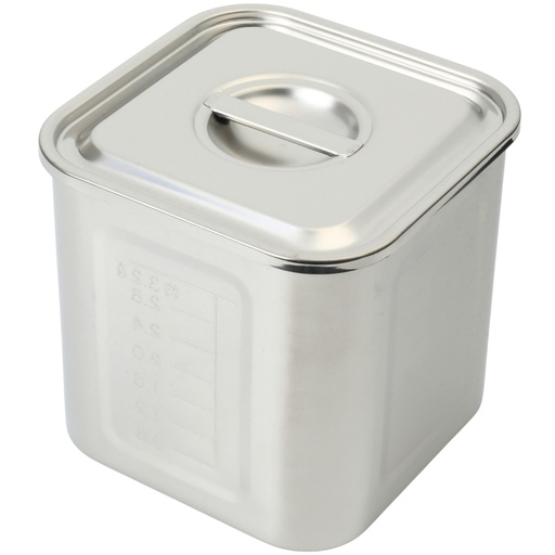 [KJP0167] Stainless Steel Square Sauce Pot with Scale 16.5 cm 4200 ml (18-8)